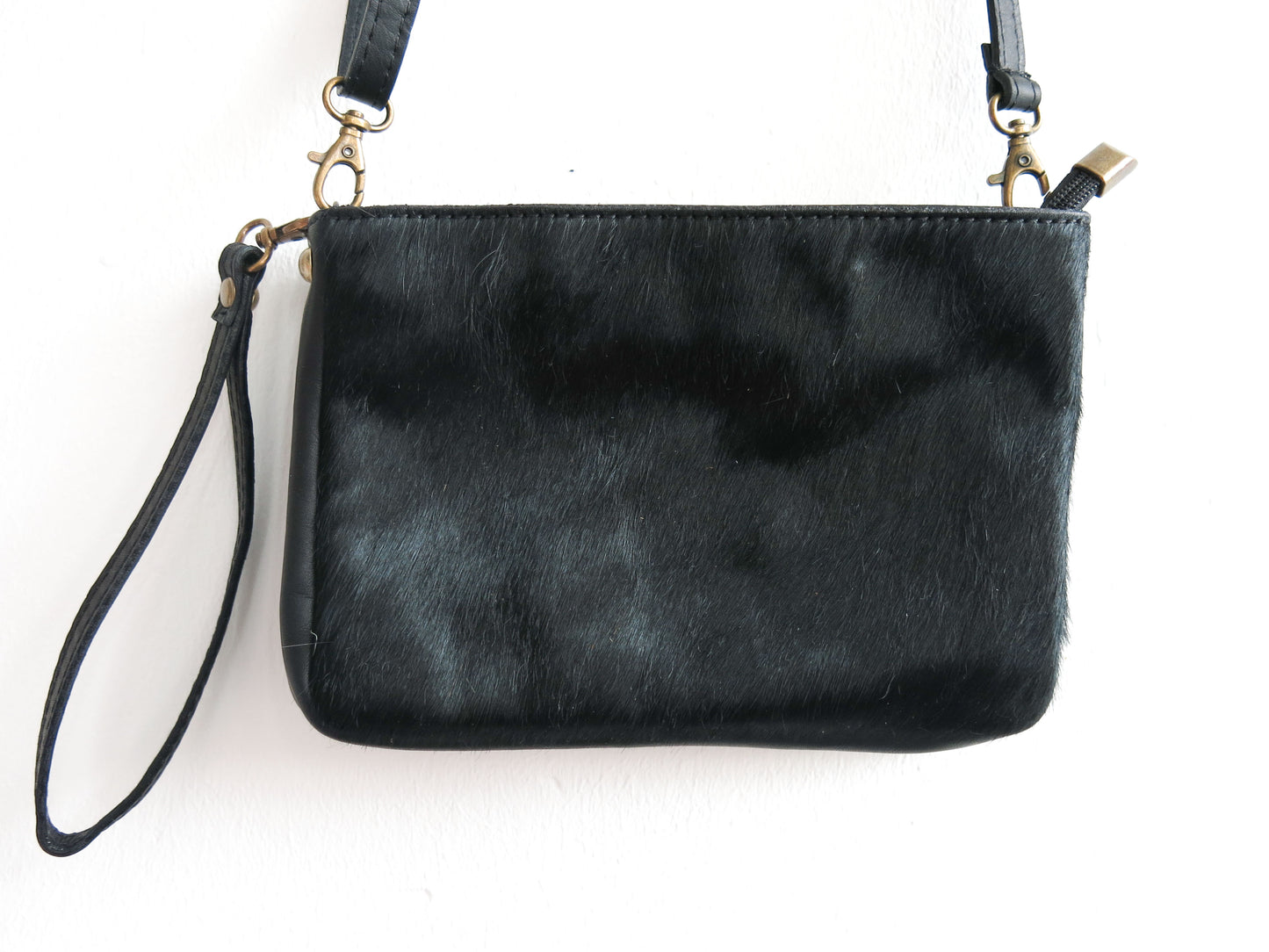 Echtleder Clutch mit Kuhfell - Oktoberfest