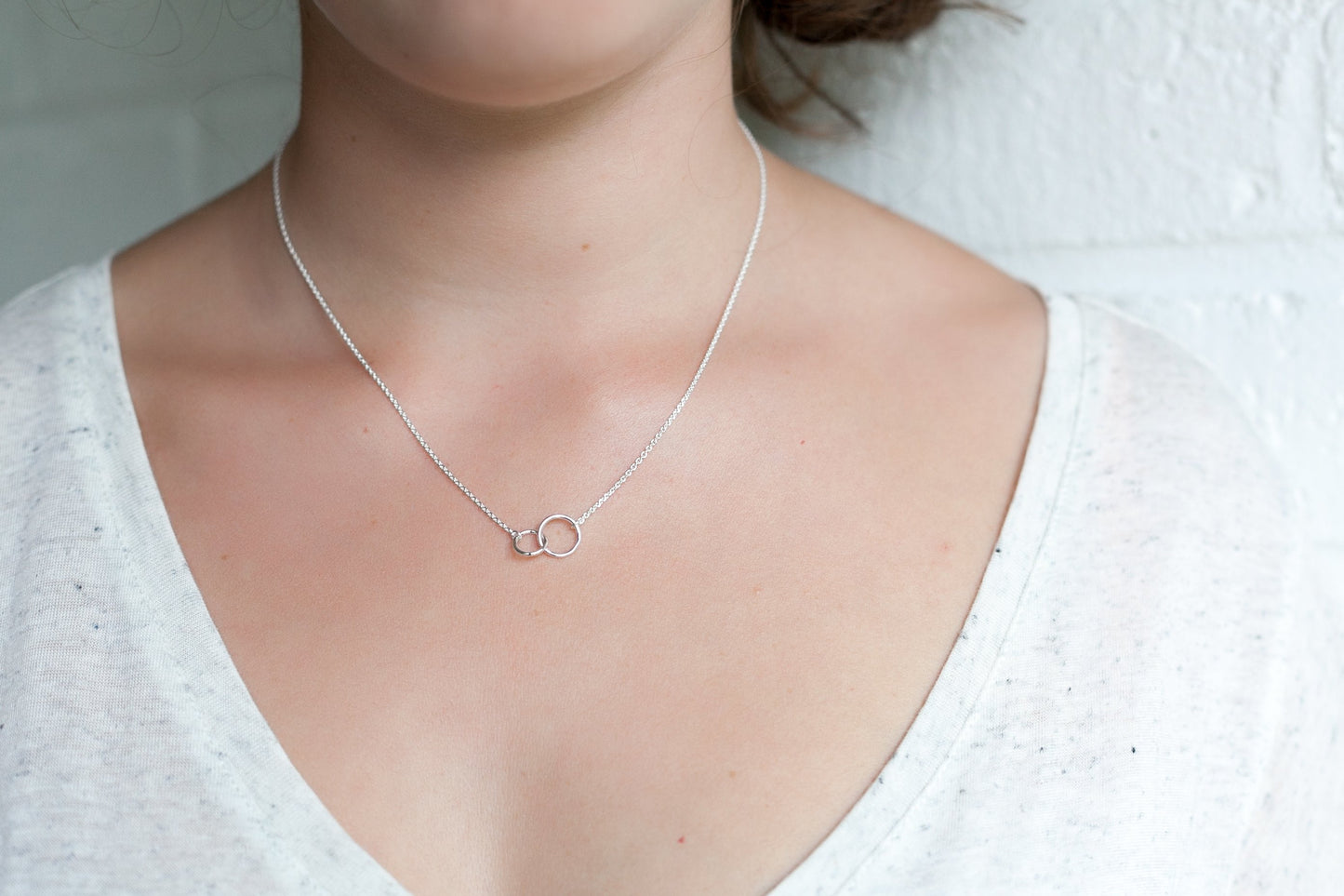 Kette mit verschlungenen Ringen aus 925er Silber