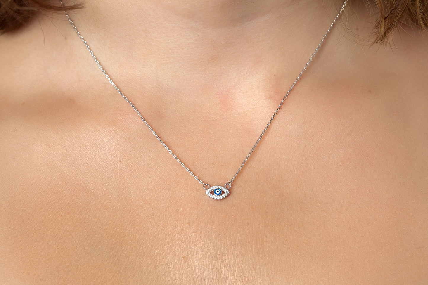 Nazar Kette aus Silber - Evil Eye Kette für Damen