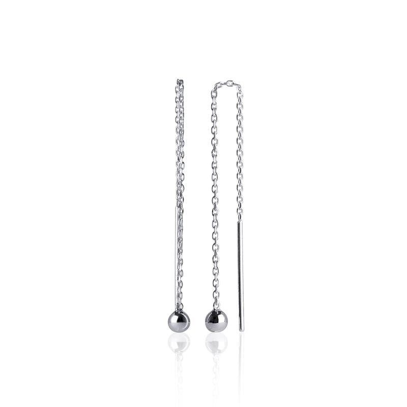 Ohrkettchen mit Perlen aus Silber