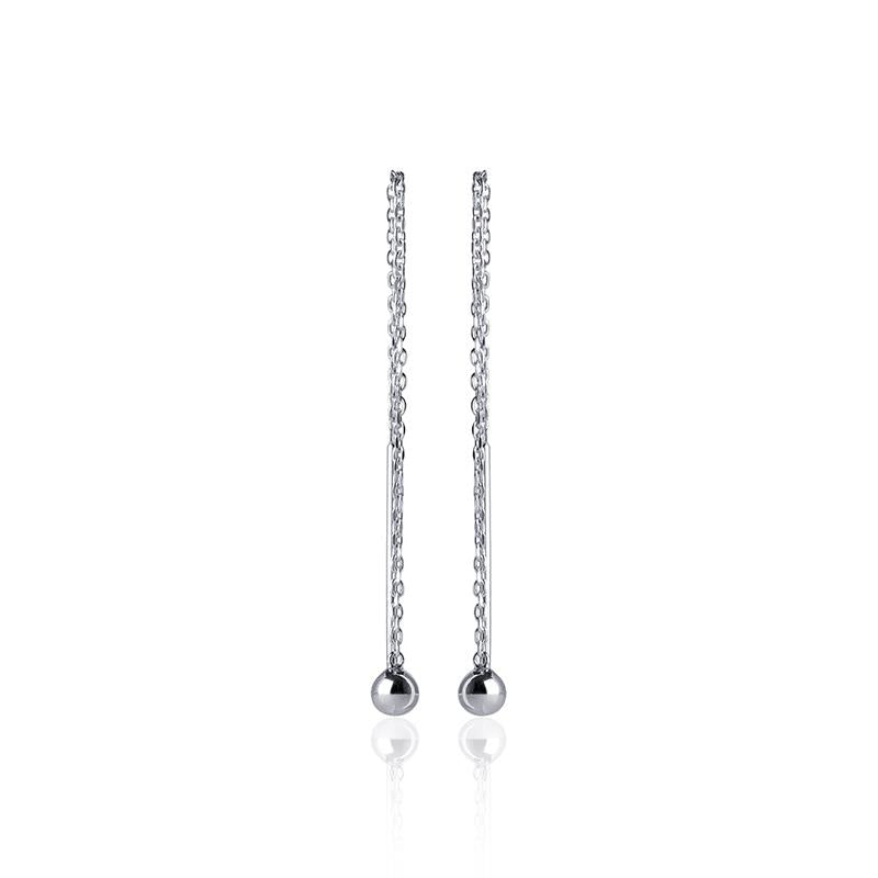 Ohrkettchen mit Perlen aus Silber