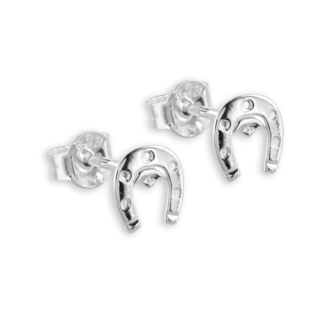 Hufeisen Ohrstecker, Glück Ohrringe aus Silber