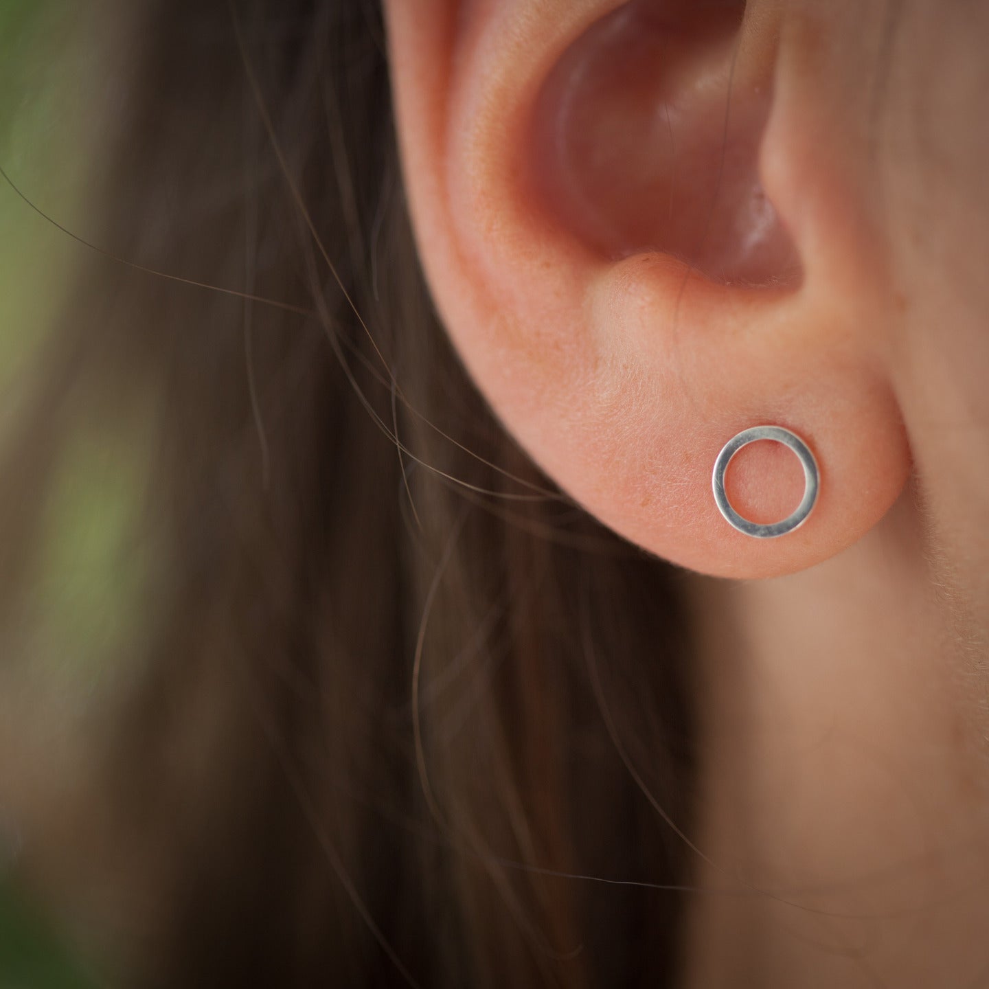 Ohrstecker kreisförmig aus Silber