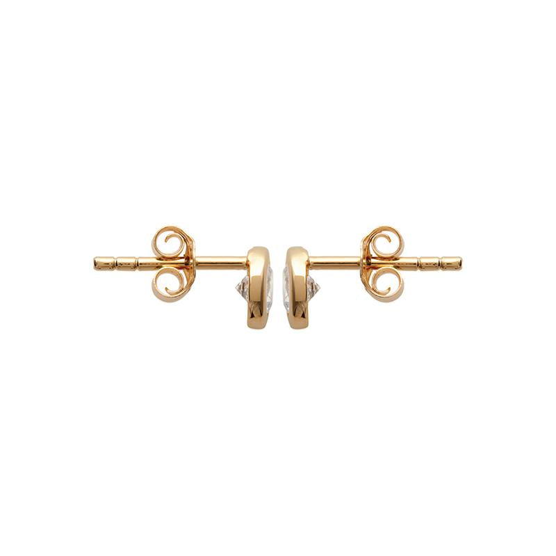 Ohrstecker mit Zirkonia - Vergoldet