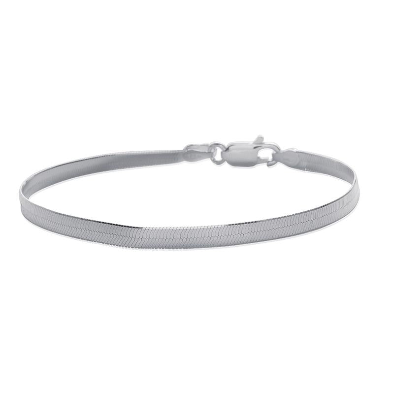 Flaches Schlangenarmband aus silber