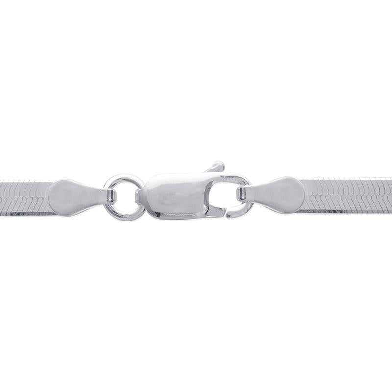 Flache Schlangenkette aus silber