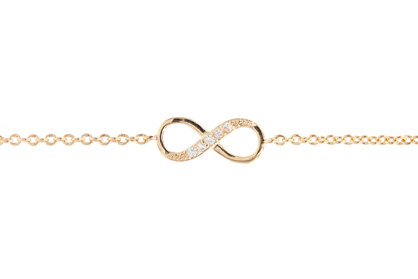Unendlich-Armband mit Zirkonia | 16Karat vergoldet