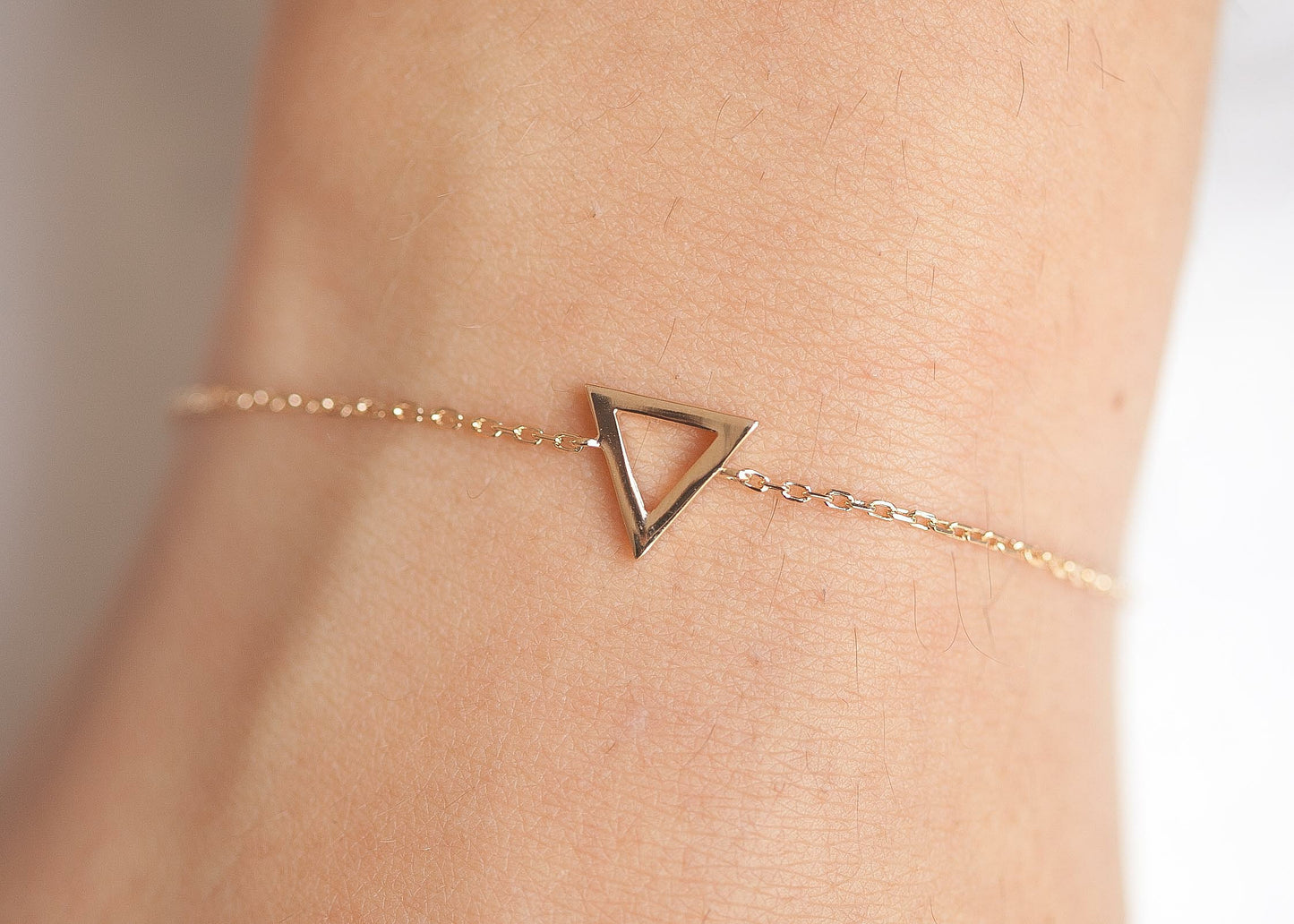 Armband mit Dreieck - 18K vergoldet