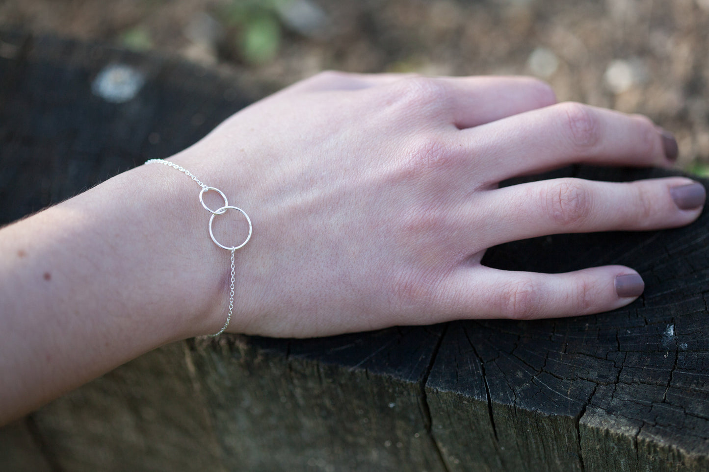 Armband mit verschlungenen Ringen 925er Silber
