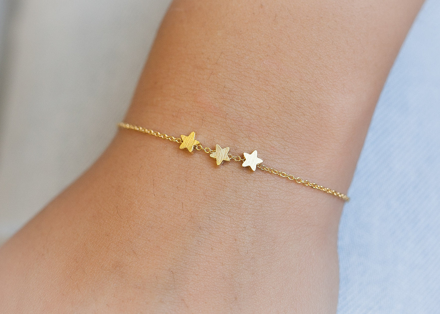 Armband mit 3 Sternen goldfarben
