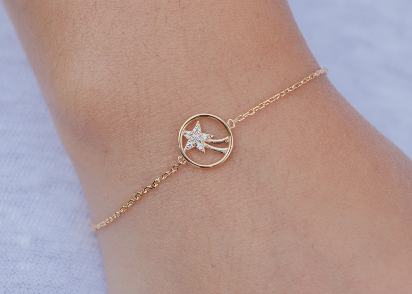 armband sternschnuppe vergoldet