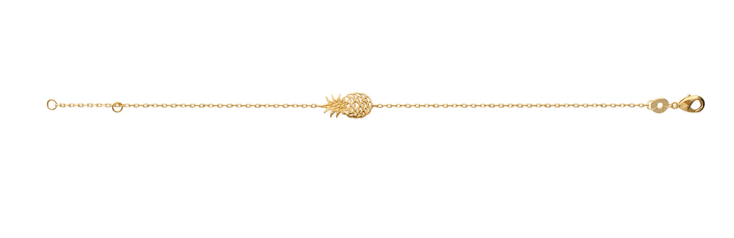 Armband mit Ananas - 16K Vergoldet