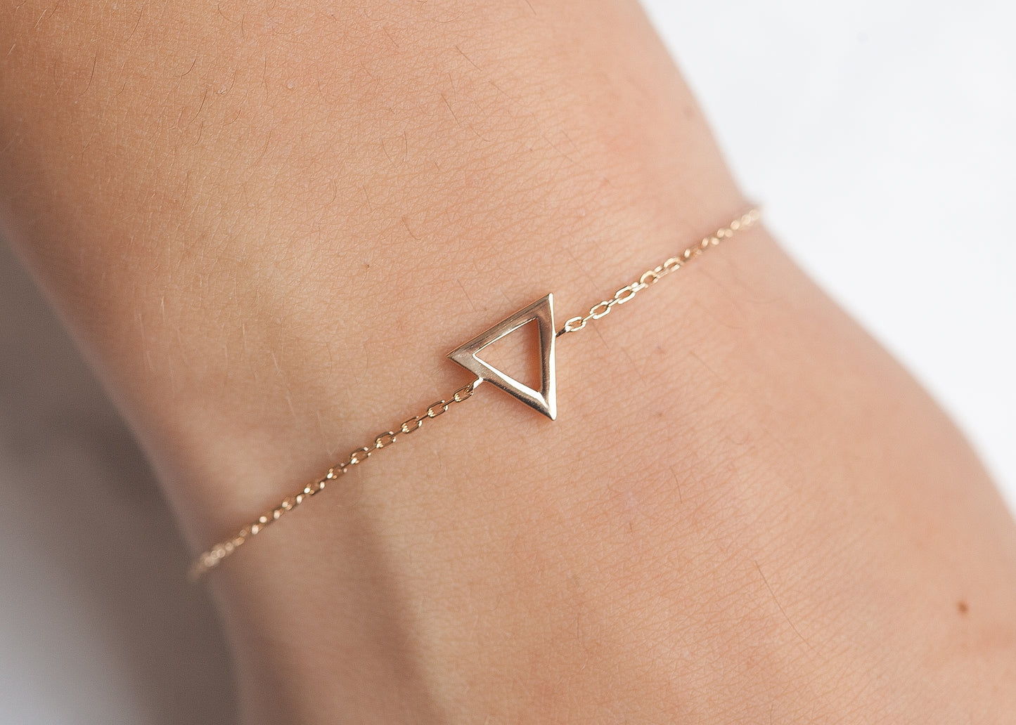 Armband mit Dreieck - 18K vergoldet