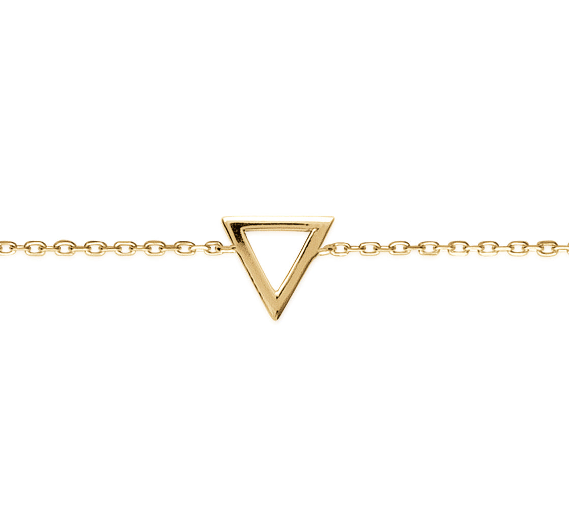 Armband mit Dreieck - 18K vergoldet