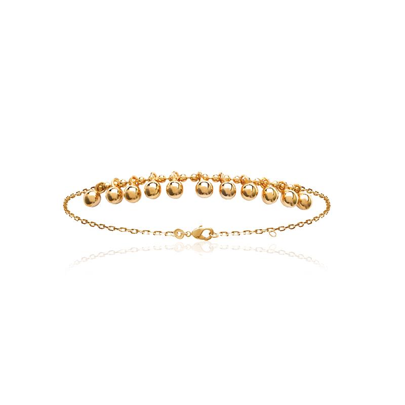 Armband mit Kügelchen - 18K vergoldet