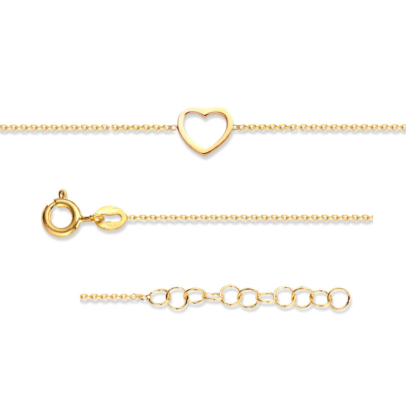 Armband Herz vergoldet