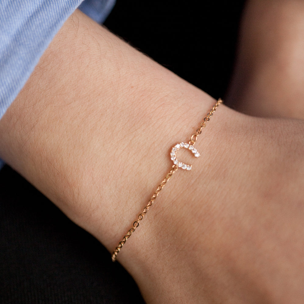 Armband mit Hufeisen | 16Karat vergoldet