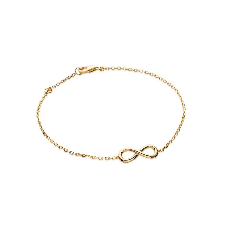 Unendlich-Armband vergoldet - Infinity Armband