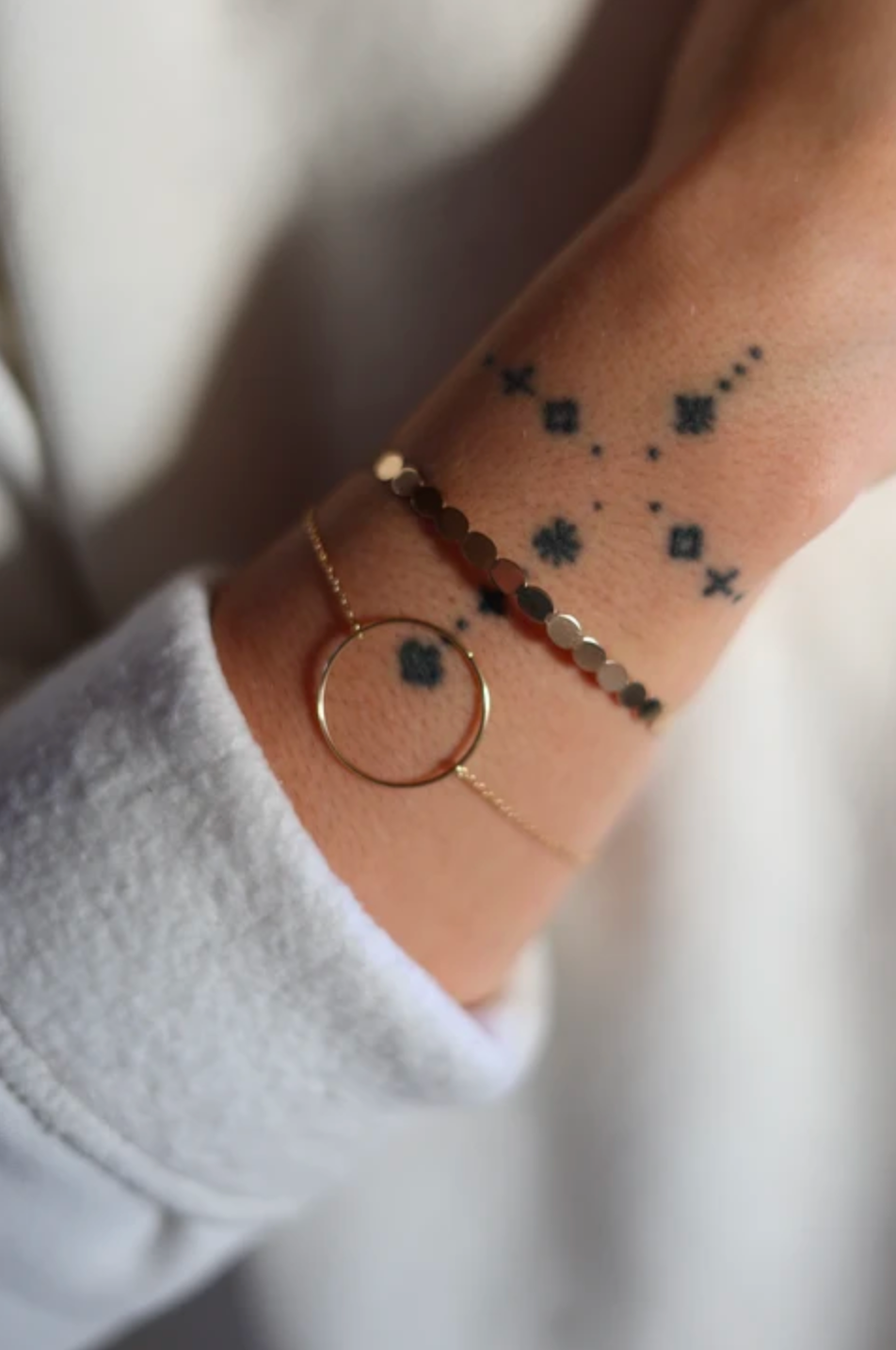 Armband mit kreis vergoldet