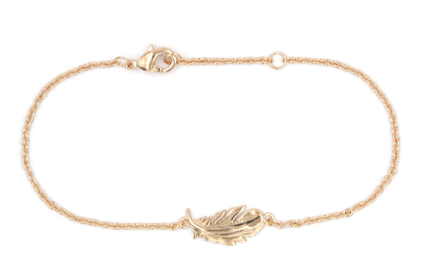 Armband mit Feder | 16Karat vergoldet