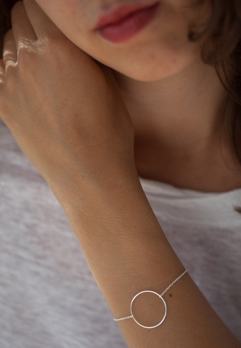 Armband mit Ring aus Silber