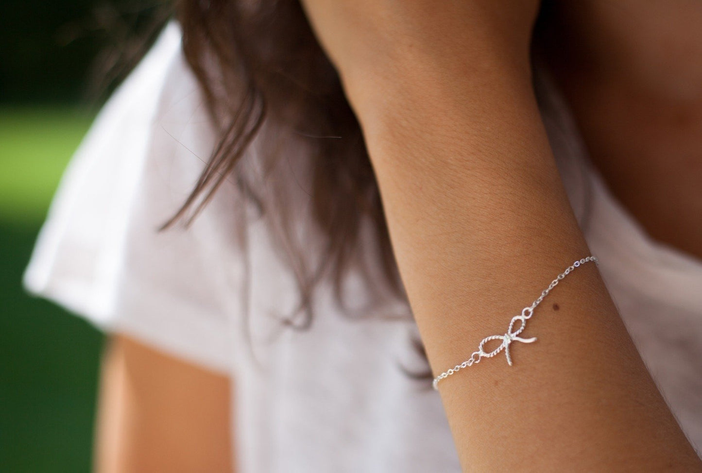 Armband mit Schleife aus echtem Silber