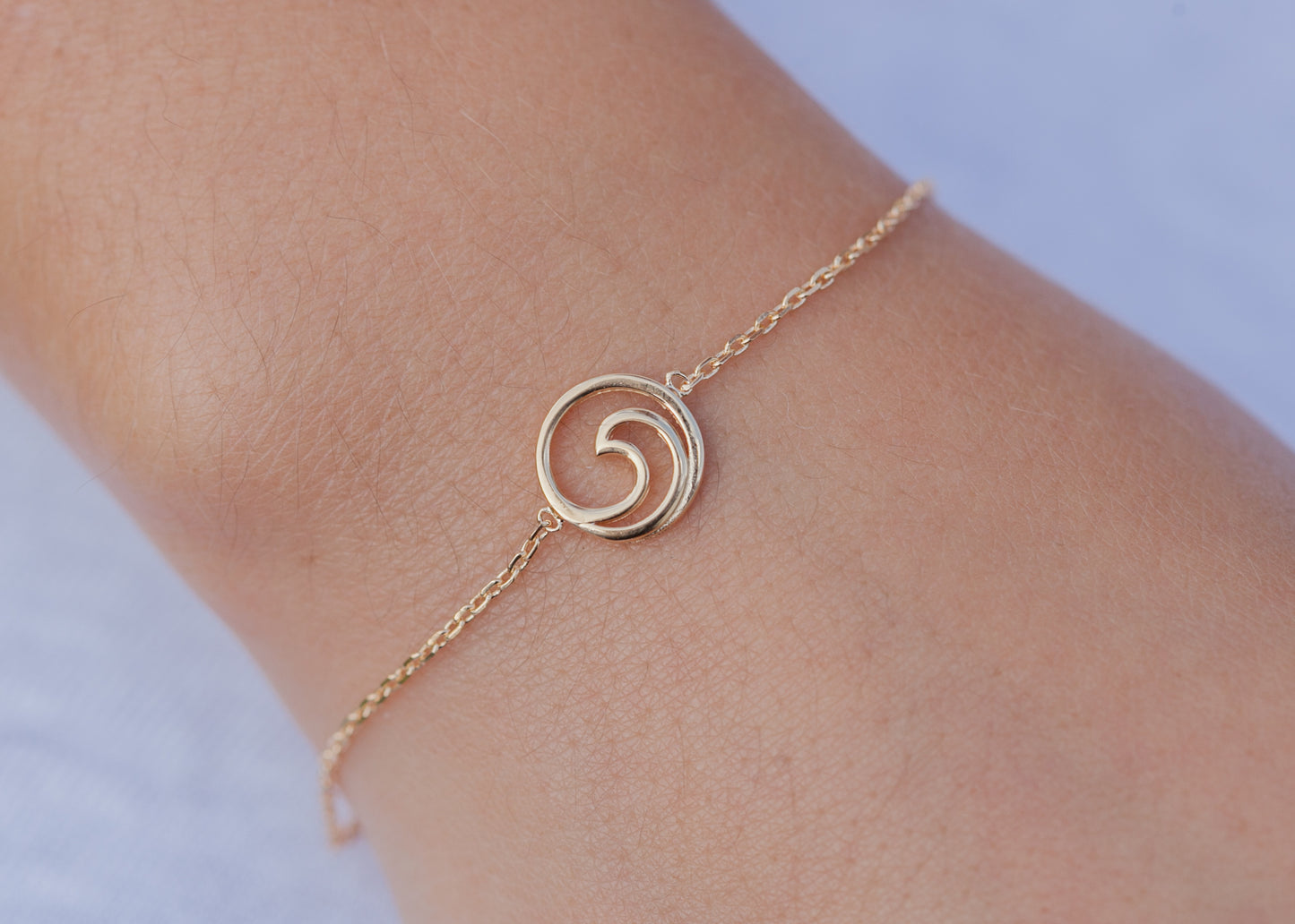 Armband mit Welle - 16K vergoldet