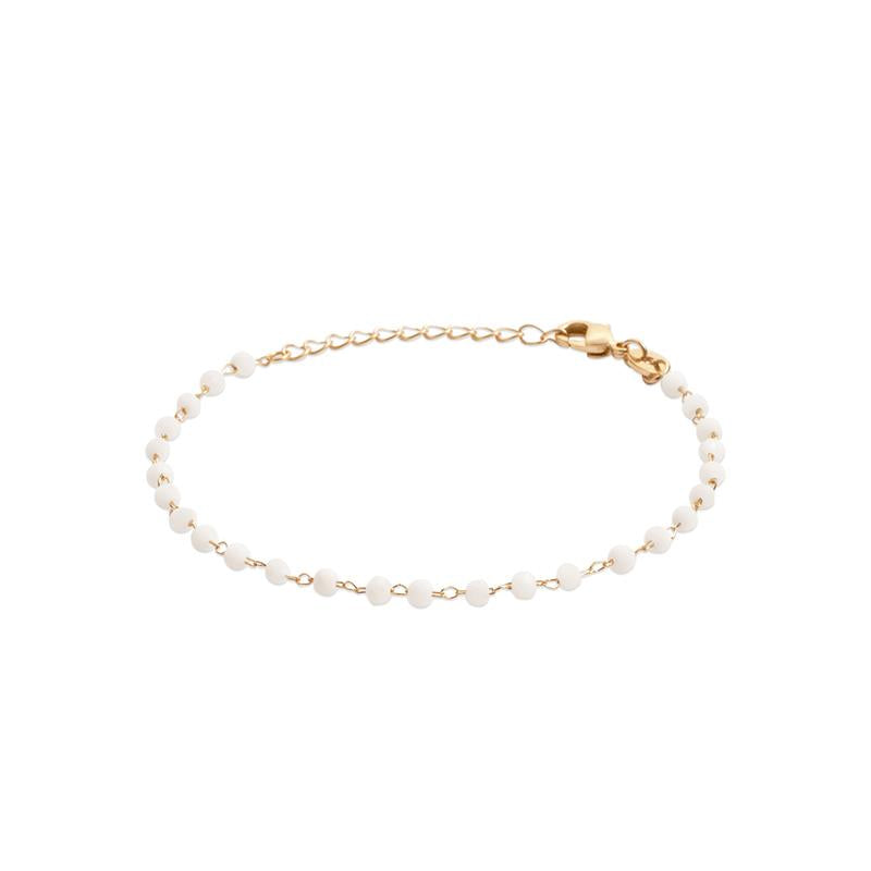 Schlichtes Armband mit Mondstein - 16K vergoldet
