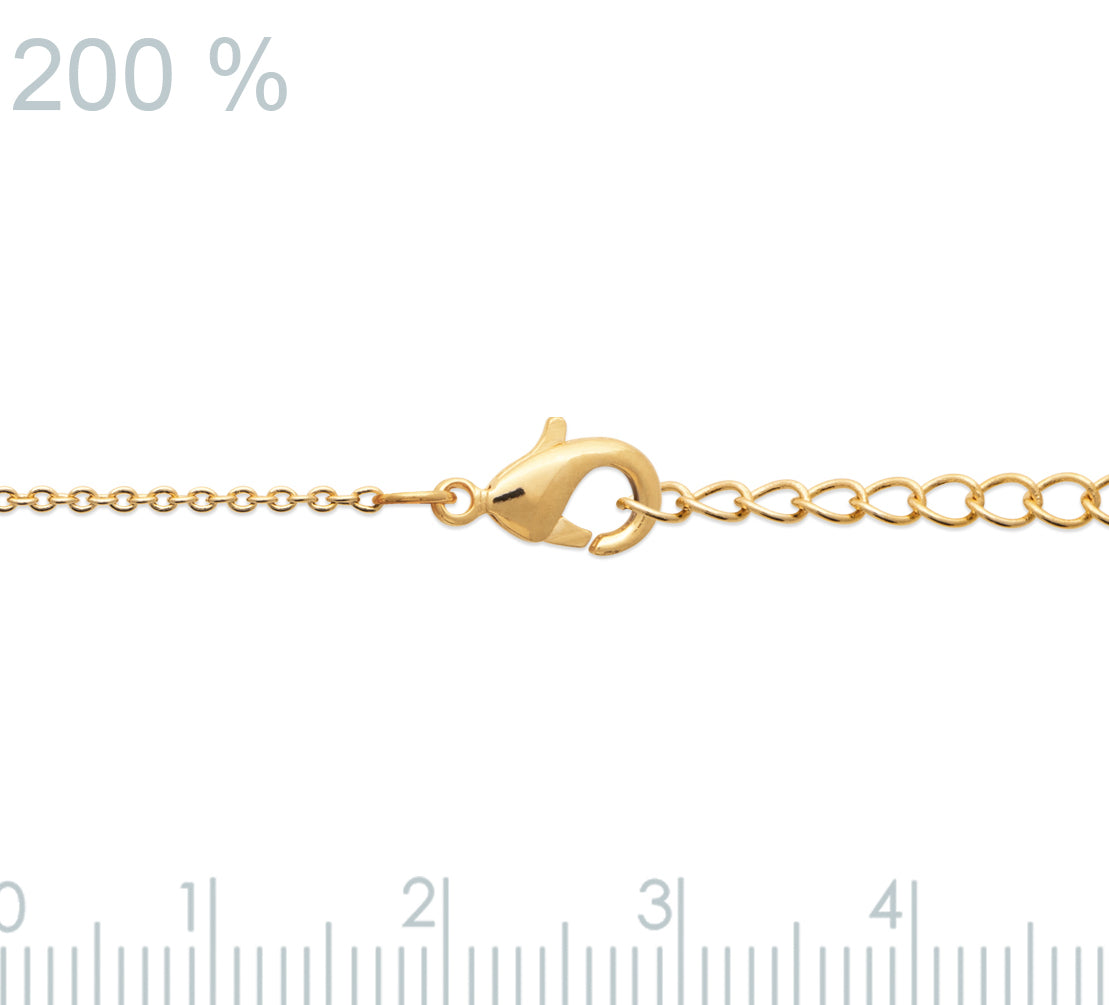 Armband mit einem Mondstein-Änhänger - 18K vergoldet