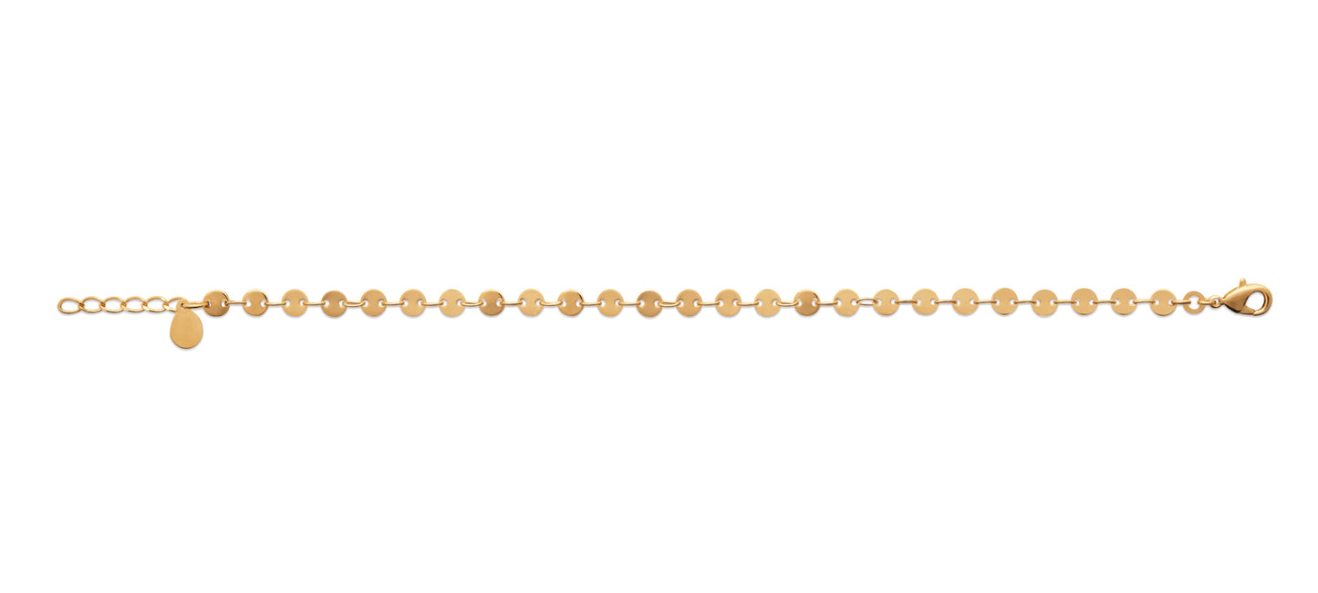 Armband Plättchen Münzen Boho 16Karat vergoldet