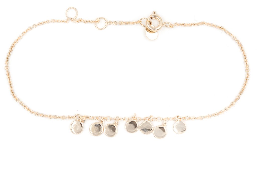 Filigranes Plättchen Armband - 16 Karat vergoldet