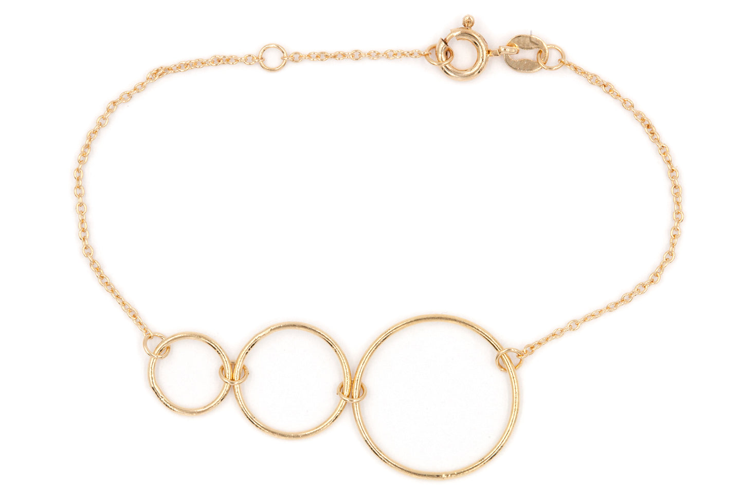 Armband mit 3 verschlungenen Ringen - Vergoldet