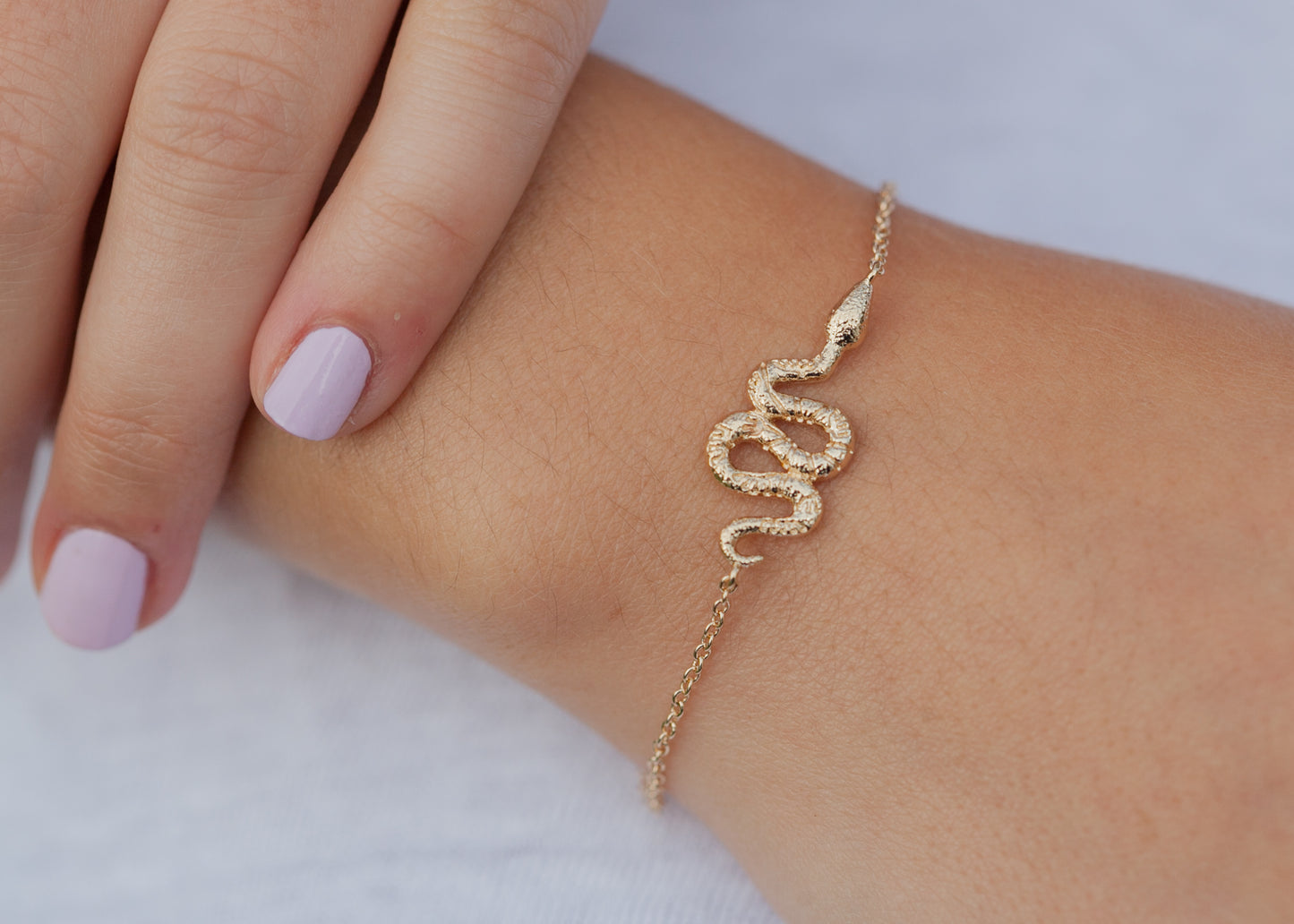 Armband mit Schlange - 16K vergoldet