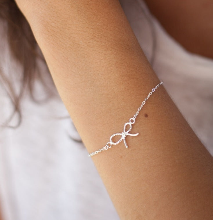 Armband mit Schleife aus echtem Silber