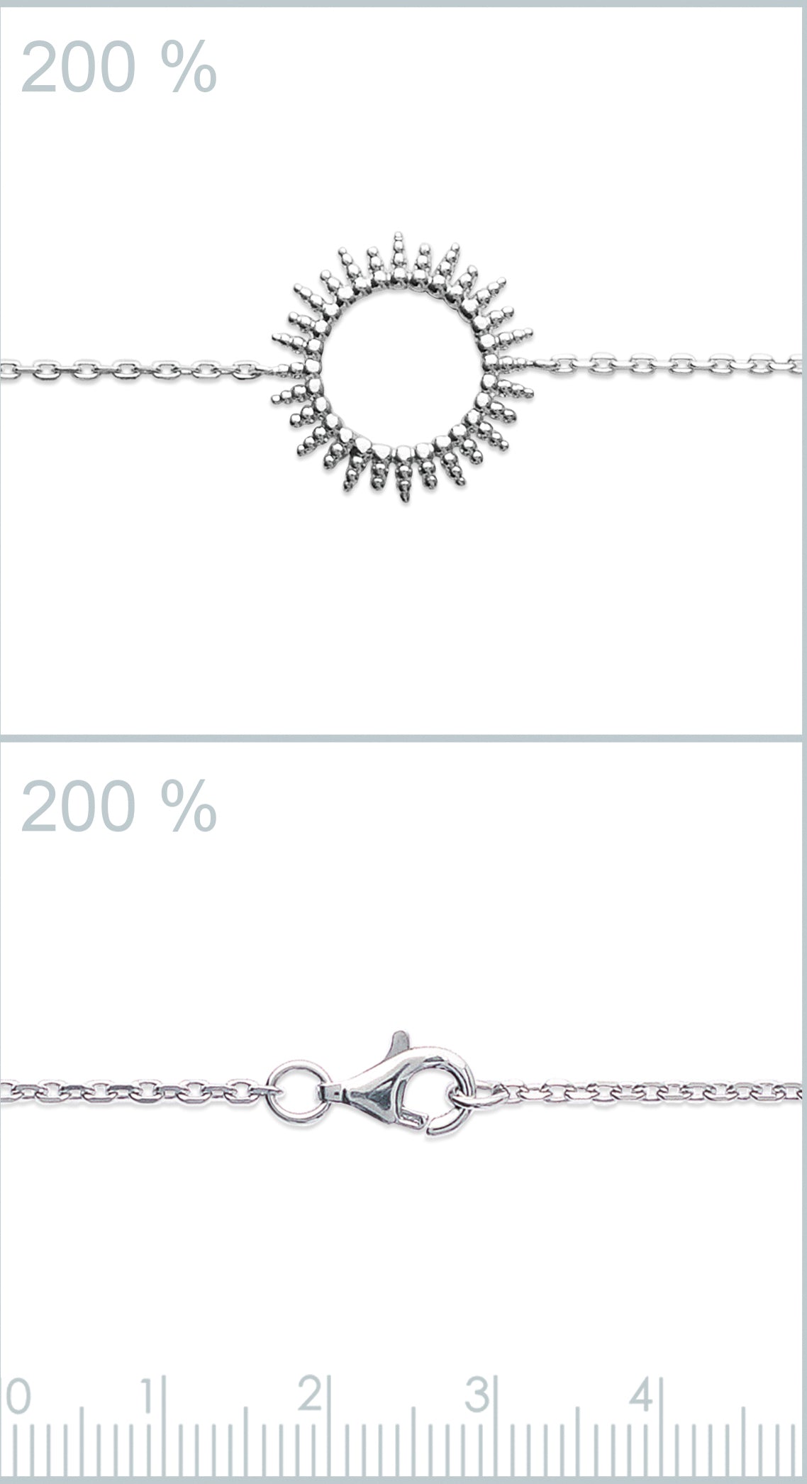 Armband mit Sonnensymbol aus Silber