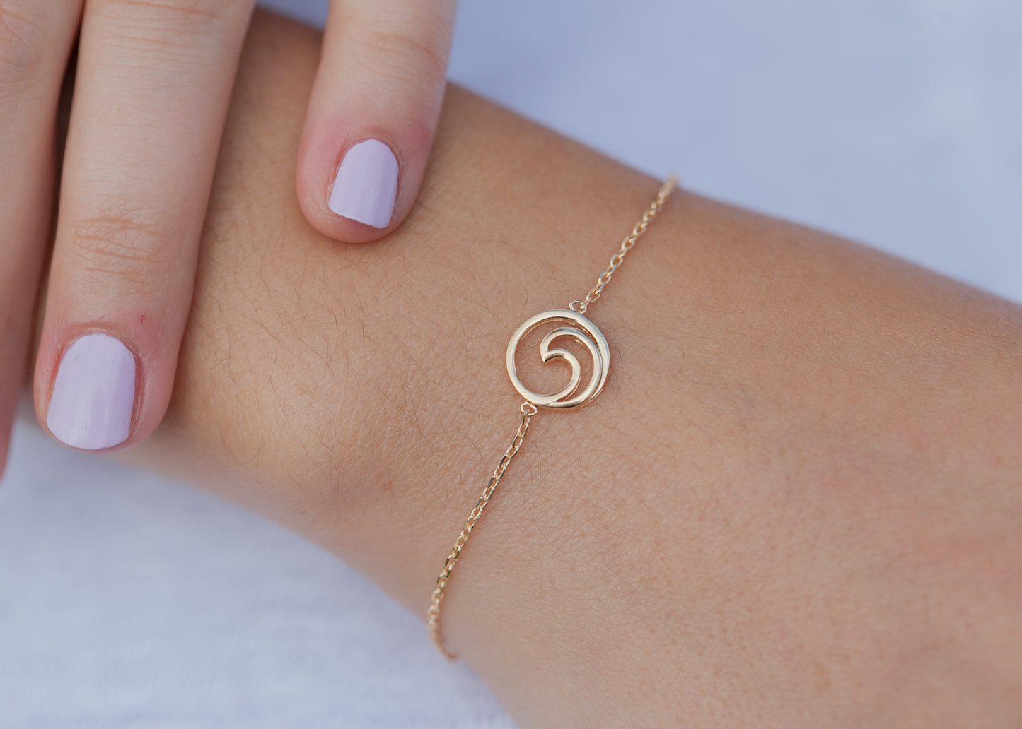 Armband mit Welle - 16K vergoldet