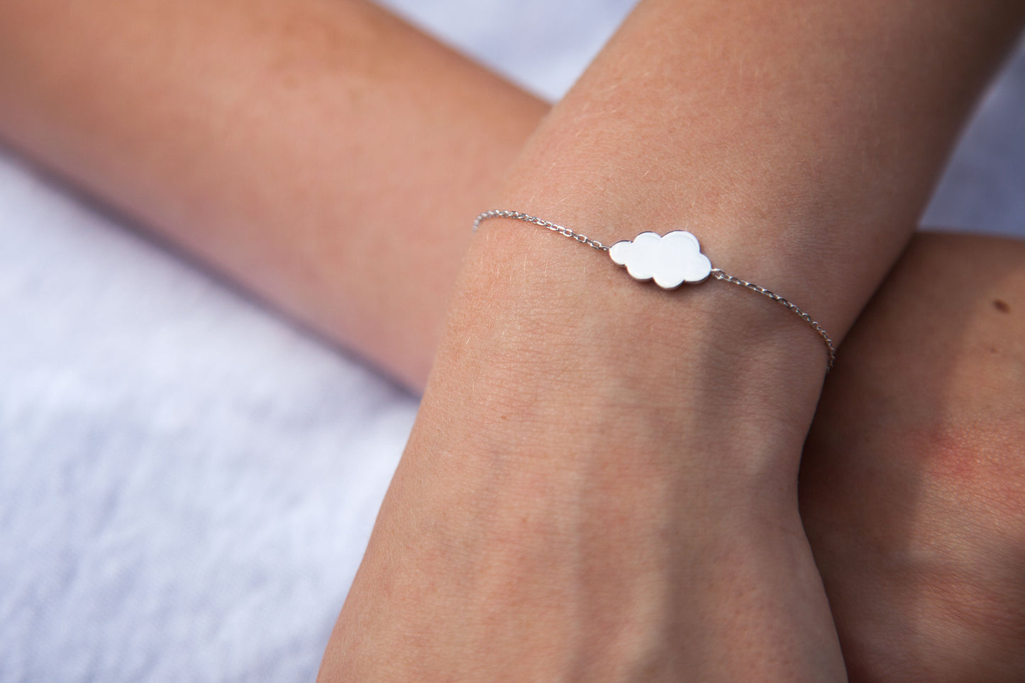 Armband mit Wolke aus Silber