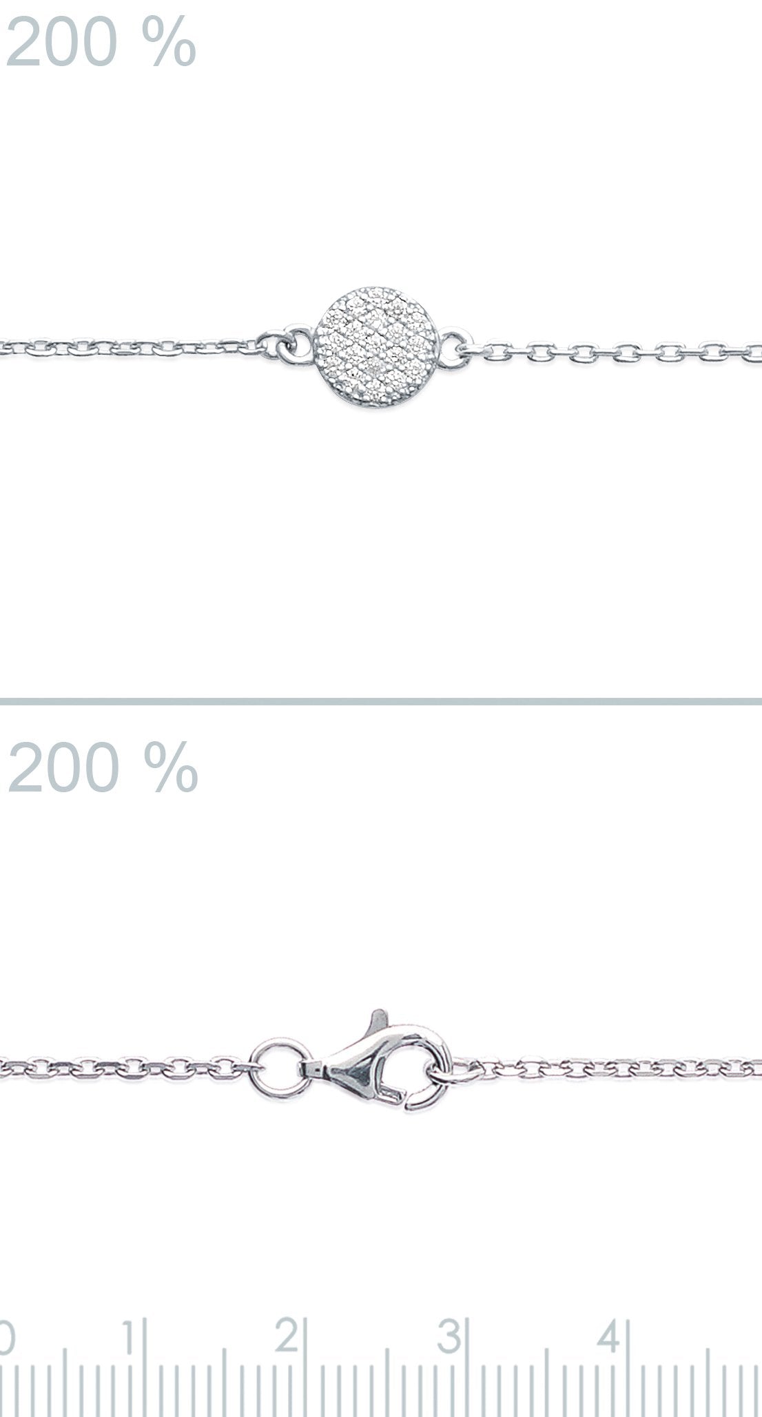 Armband Zirkoniaplättchen aus Silber