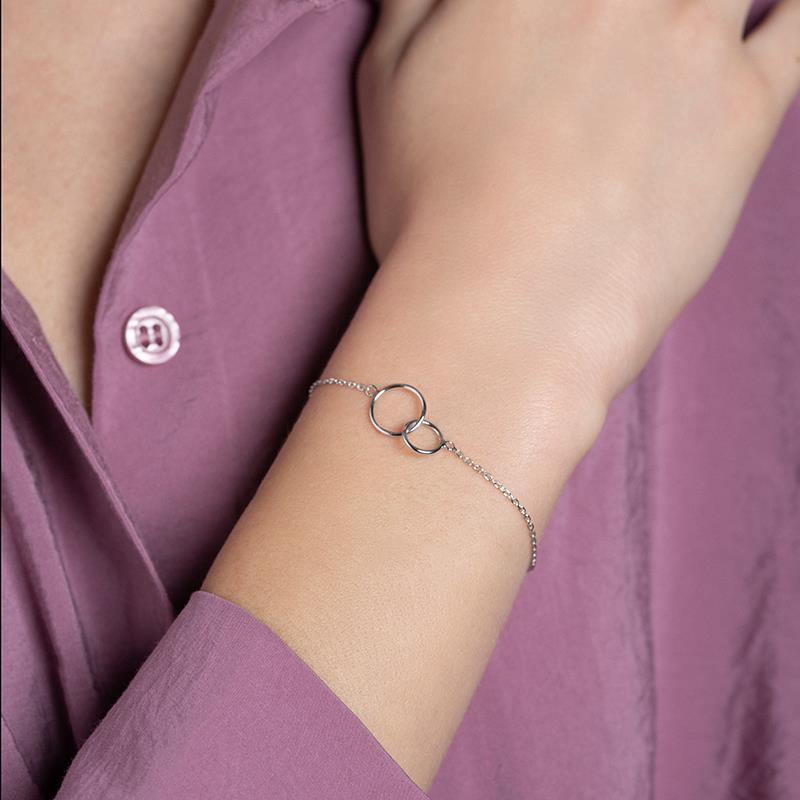 Armband mit verschlungenen Ringen 925er Silber