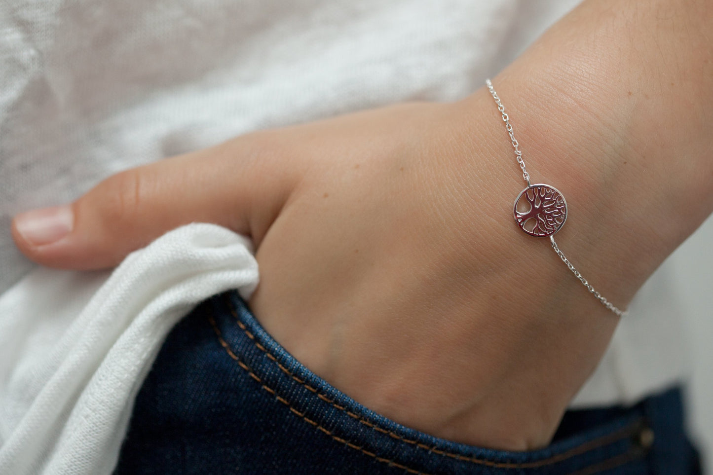 Baum des Lebens Armband aus Silber