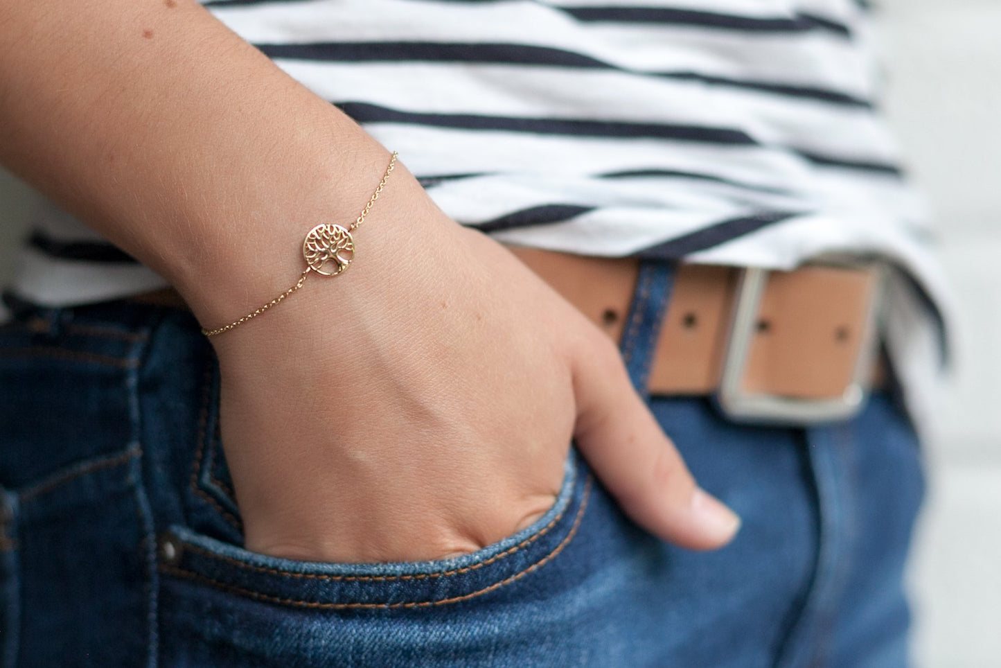 Baum des Lebens Armband Vergoldet