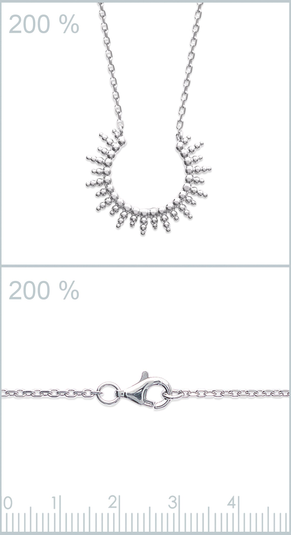 Boho Kette aus Silber