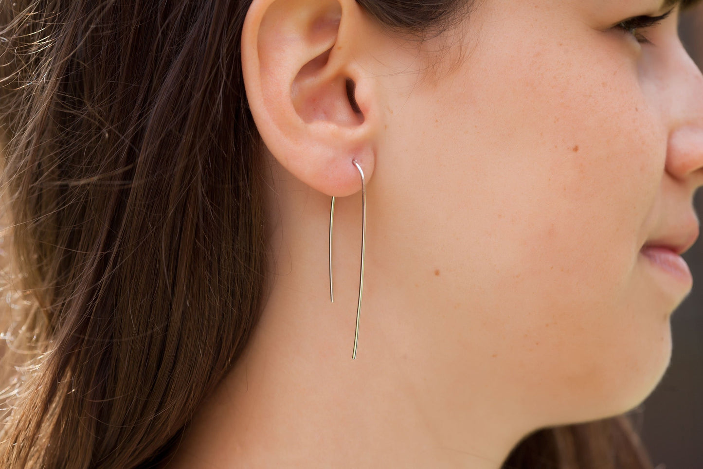 Minimalistische Creolen aus Silber