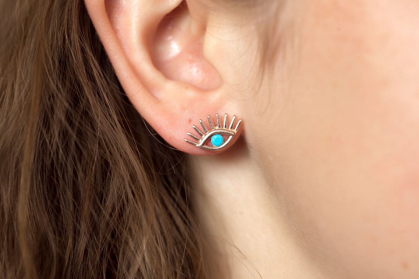 Ohrstecker Nazar-Auge - vergoldet