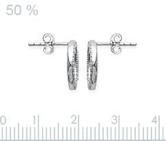 Ohrringe Ohrstecker Kreis mit Zirkoniasteinen aus Silber