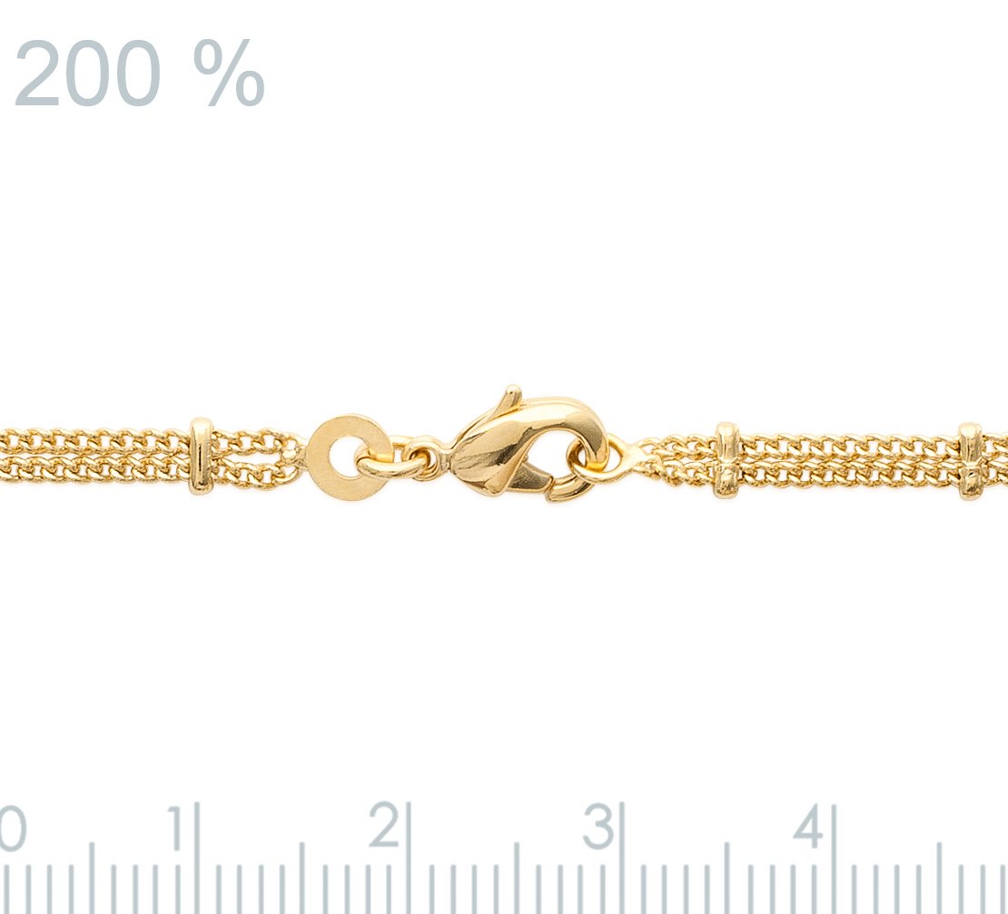 Doppel armband vergoldet