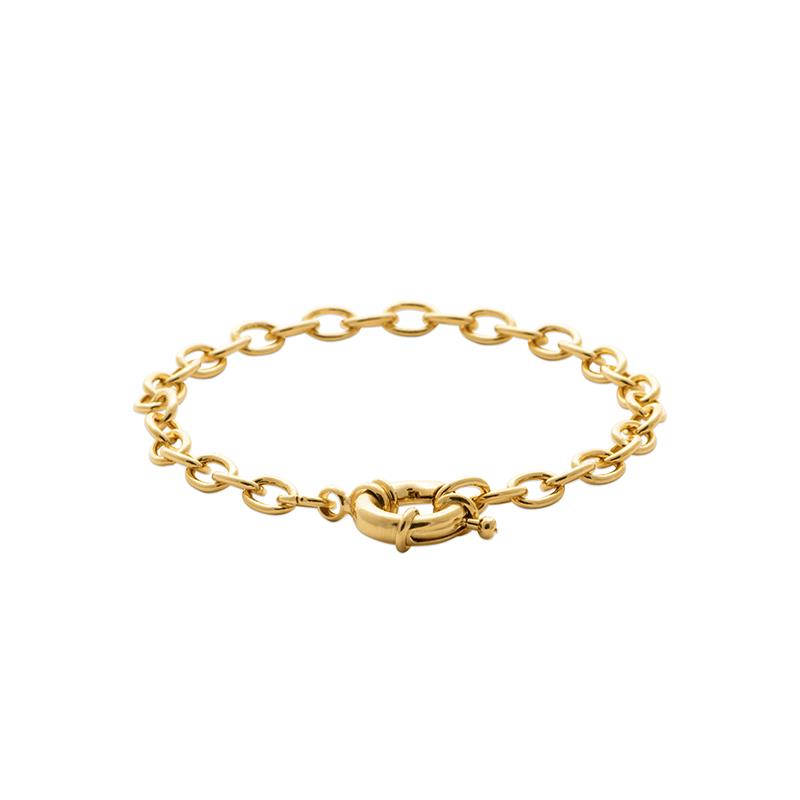 Armband mit Federring Sailor - 18K vergoldet