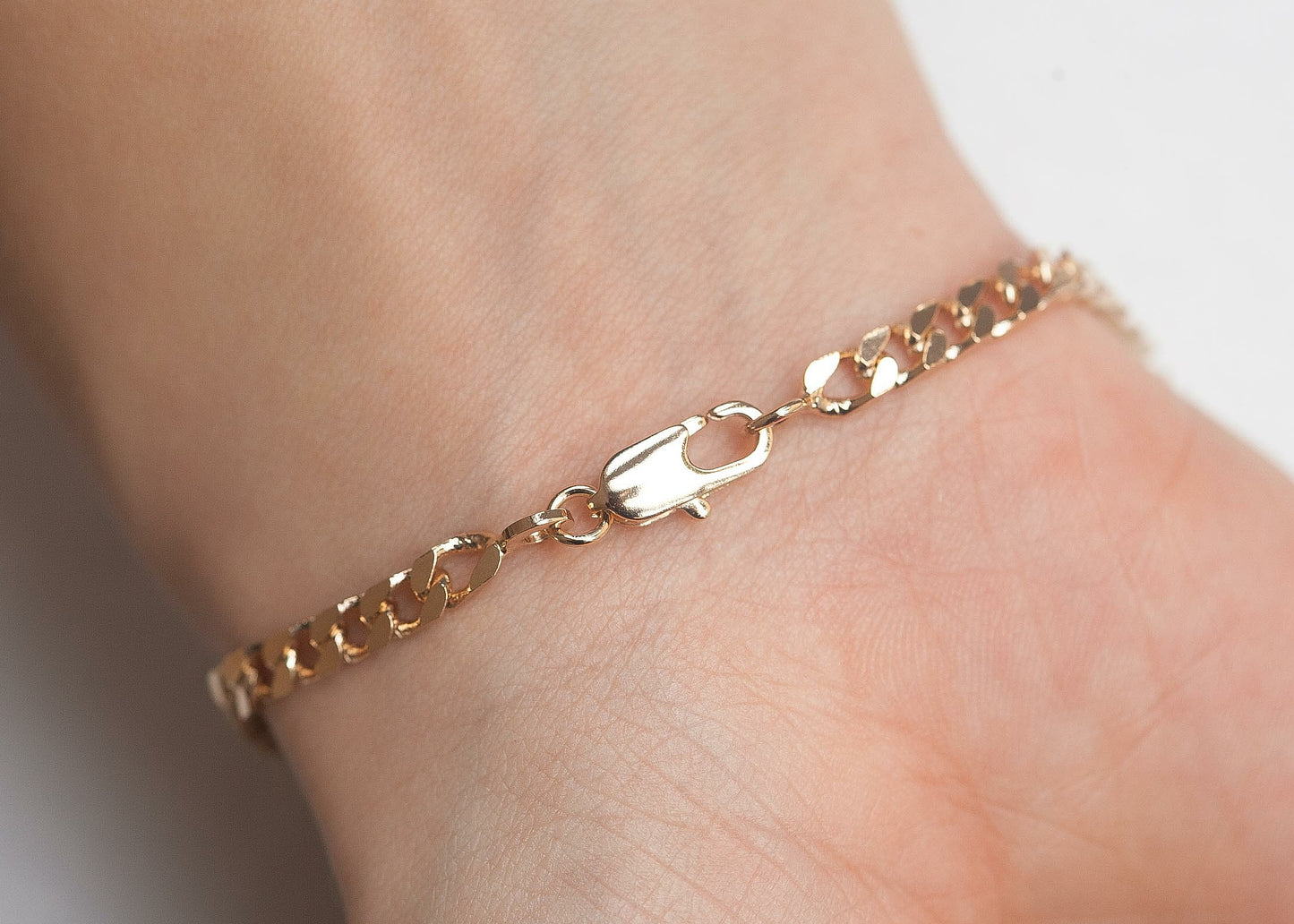 Armband mit großen Gliedern - 18Karat vergoldet