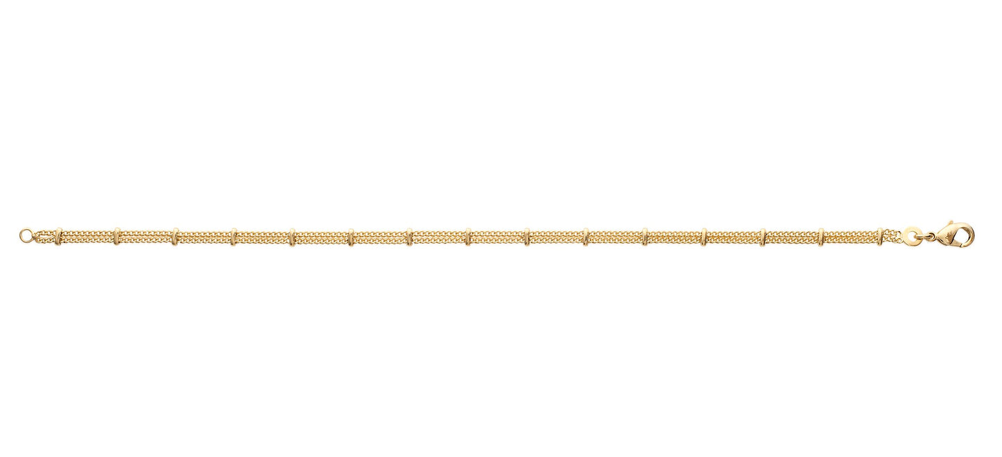 Doppel armband vergoldet