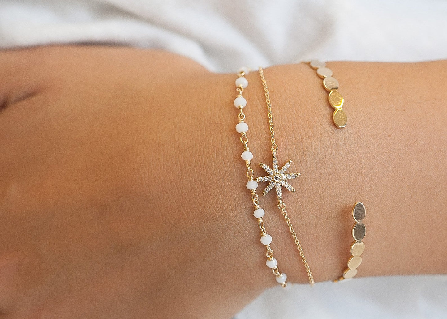 Armband Stern mit Zirkonia | 16Karat vergoldet